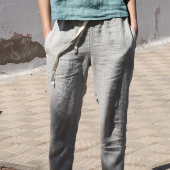 Not Perfect Linen Athens pants black - Picture 4 of 4